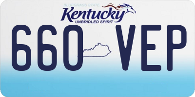KY license plate 660VEP