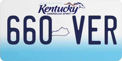 KY license plate 660VER