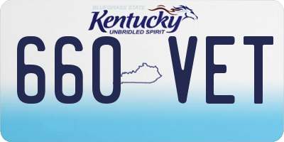 KY license plate 660VET