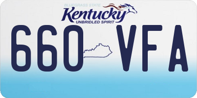 KY license plate 660VFA