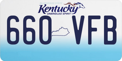 KY license plate 660VFB
