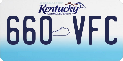 KY license plate 660VFC