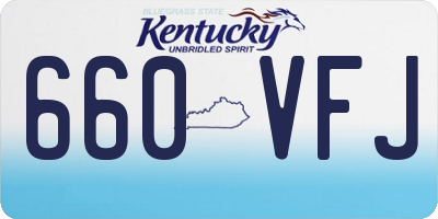 KY license plate 660VFJ