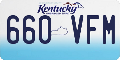 KY license plate 660VFM