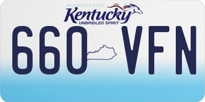 KY license plate 660VFN