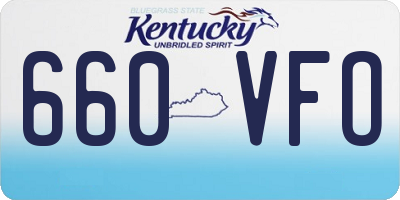 KY license plate 660VFO