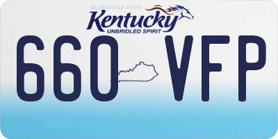 KY license plate 660VFP