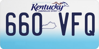 KY license plate 660VFQ