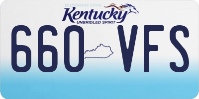 KY license plate 660VFS