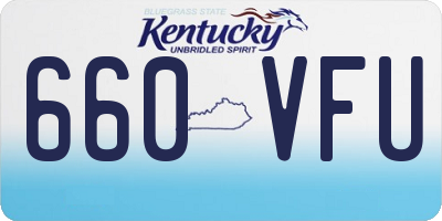 KY license plate 660VFU