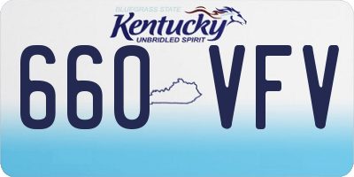 KY license plate 660VFV