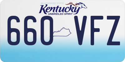 KY license plate 660VFZ