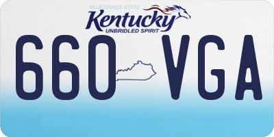 KY license plate 660VGA