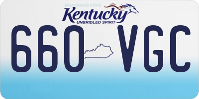 KY license plate 660VGC