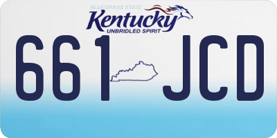 KY license plate 661JCD