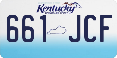 KY license plate 661JCF