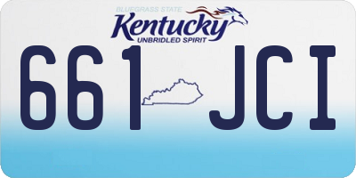 KY license plate 661JCI