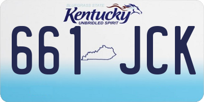 KY license plate 661JCK