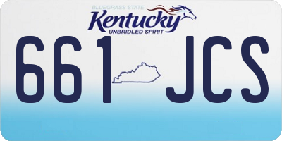 KY license plate 661JCS