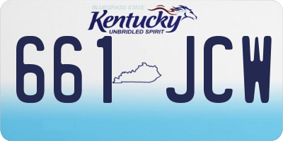 KY license plate 661JCW