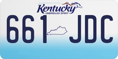 KY license plate 661JDC