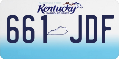 KY license plate 661JDF