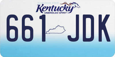 KY license plate 661JDK