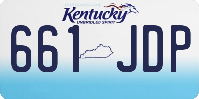 KY license plate 661JDP