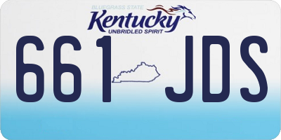 KY license plate 661JDS