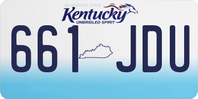 KY license plate 661JDU