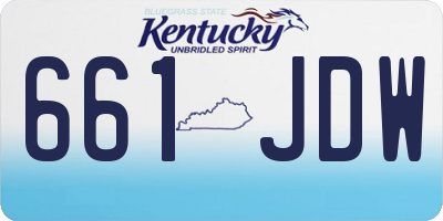KY license plate 661JDW