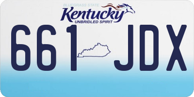 KY license plate 661JDX