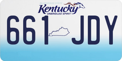 KY license plate 661JDY