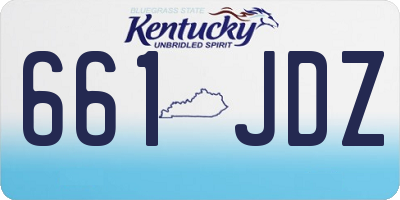 KY license plate 661JDZ
