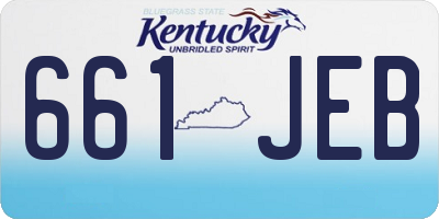 KY license plate 661JEB