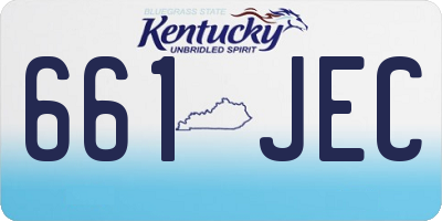 KY license plate 661JEC