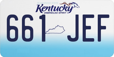 KY license plate 661JEF