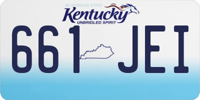 KY license plate 661JEI