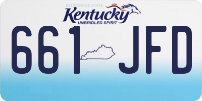 KY license plate 661JFD