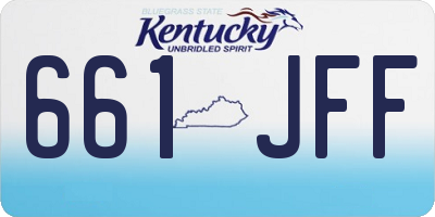 KY license plate 661JFF