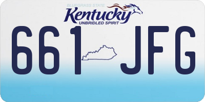 KY license plate 661JFG