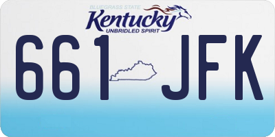 KY license plate 661JFK