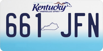 KY license plate 661JFN