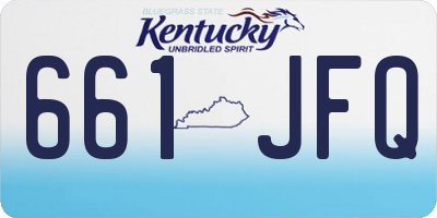 KY license plate 661JFQ