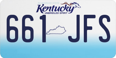 KY license plate 661JFS