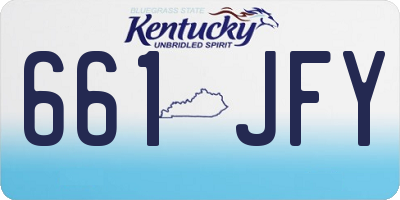 KY license plate 661JFY