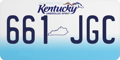 KY license plate 661JGC