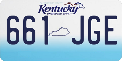 KY license plate 661JGE