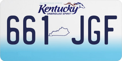 KY license plate 661JGF