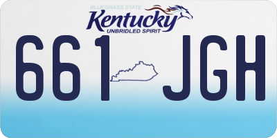 KY license plate 661JGH
